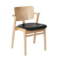 Domus Spisestol Bjørk med Sort Skinnsete