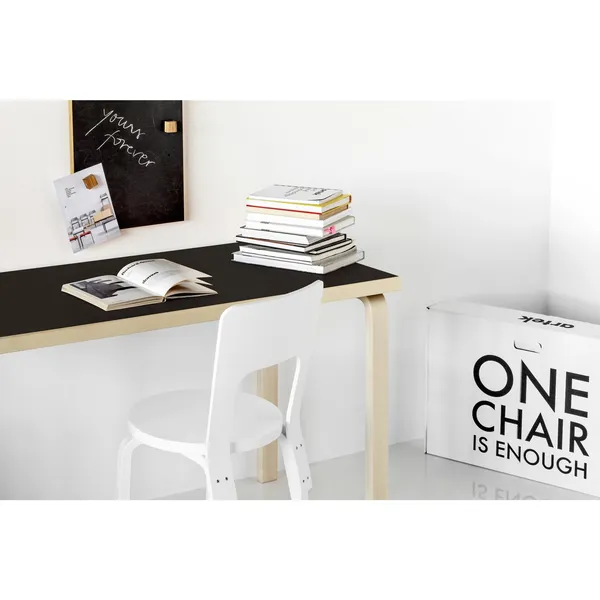 Aalto 80A Table Rectangular Birch/ White Laminate