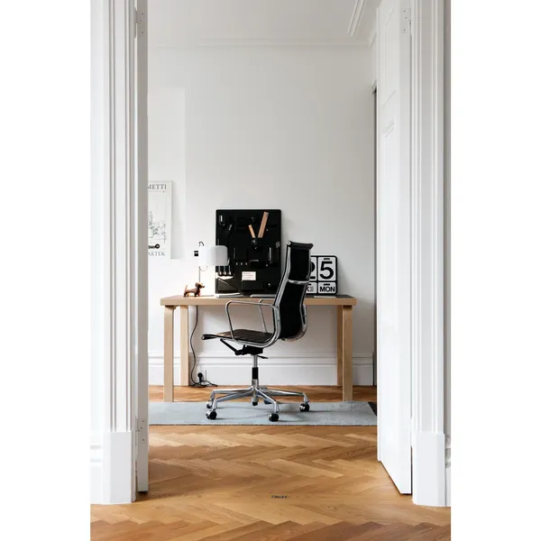 Aalto 80A Table Rectangular Birch/ Black Linoleum
