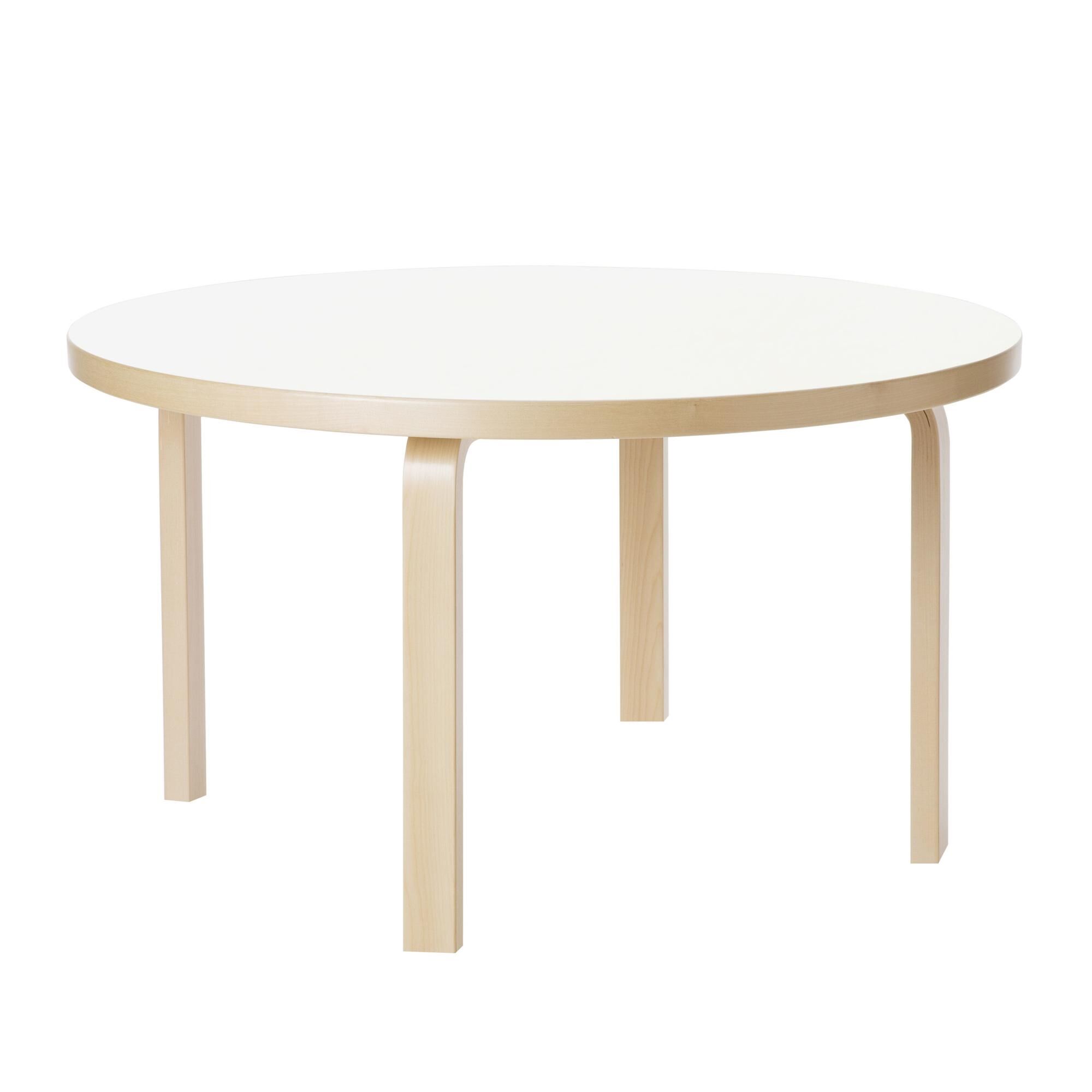 Aalto 90A Rundt Bord 60cm Birk/Hvid Laminat