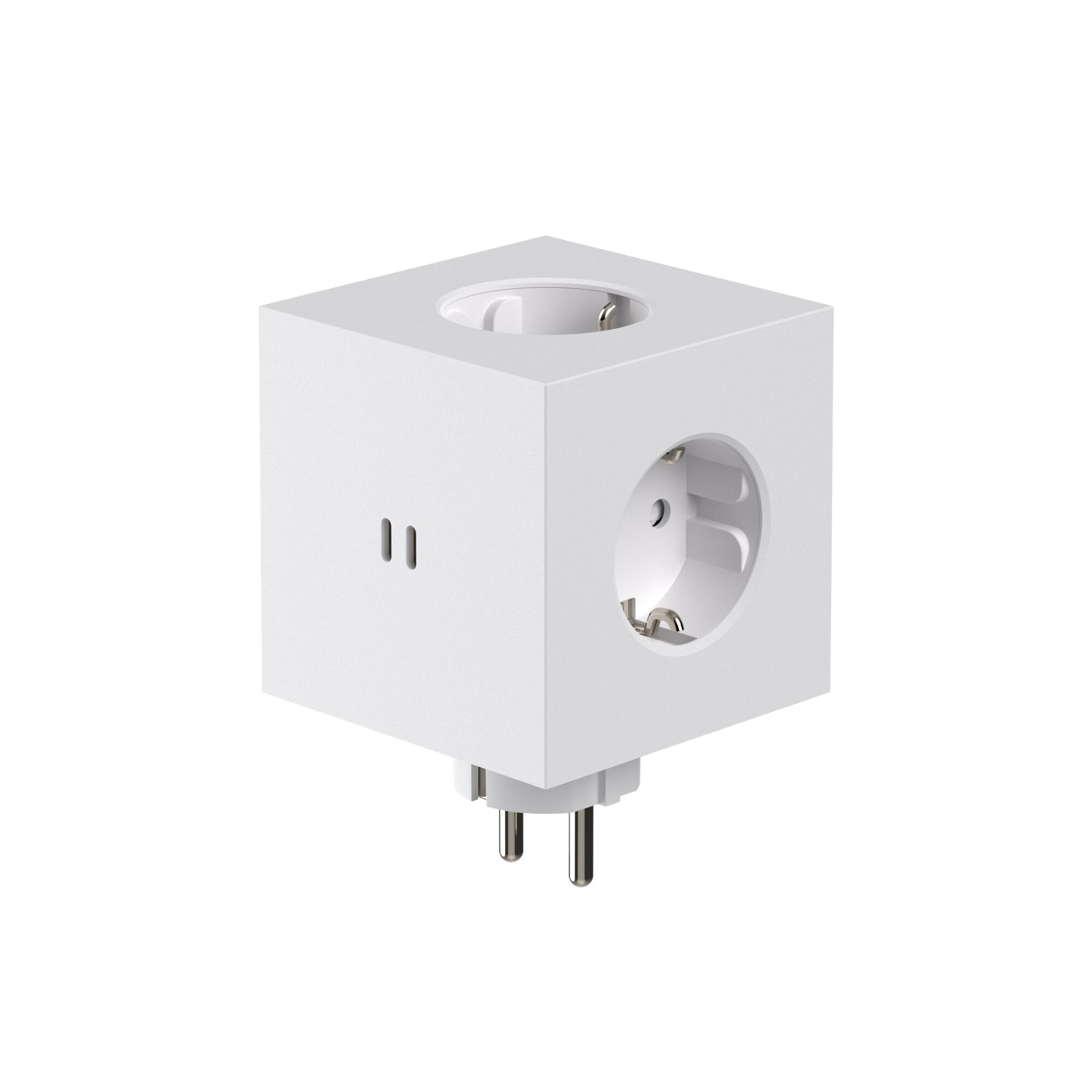 x Martinelli Luce Square 2 Socket Blanc Opale