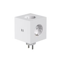 x Martinelli Luce Square 2 Socket Opal White