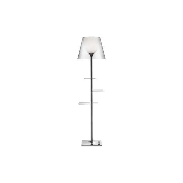 Bibliotheque Gulvlampe Krom/Transparent