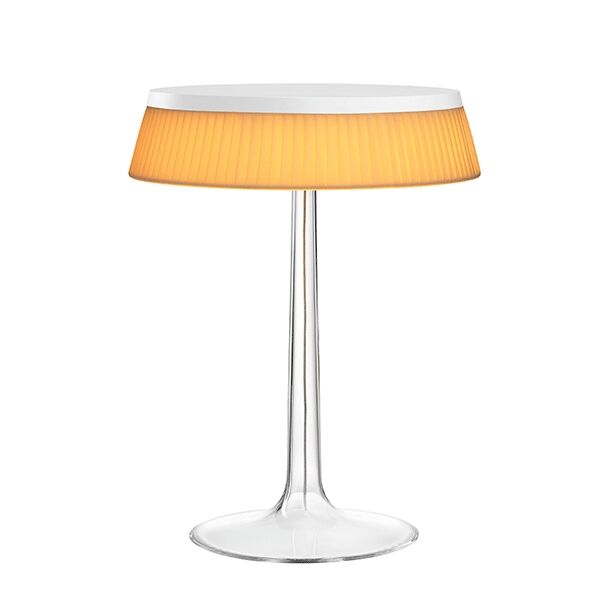 Bon Jour Bordslampa Vit Kropp och Tygsk&auml;rm