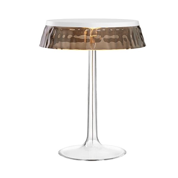 Bon Jour Bordslampa Vit Kropp och R&ouml;kf&auml;rgad Sk&auml;rm