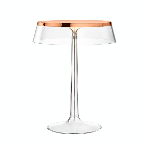 Bon Jour Bordslampa Koppar Kropp och Transparent Sk&auml;rm