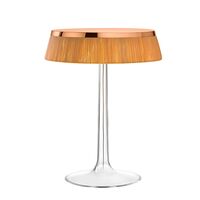 Bon Jour Table Lamp Copper Frame and Textile Shade