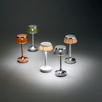 Bon Jour Unplugged Bordlampe Hvit med Skjerm