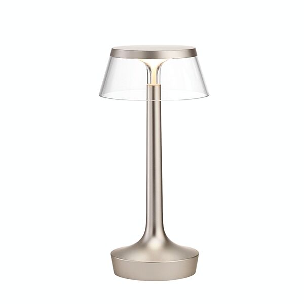 Bon Jour Unplugged Bordlampe Matt Bronse Kropp og Transparent Skjerm