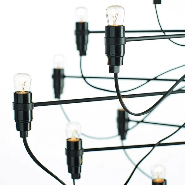 2097/50 Pendel Stor Mat Sort med LED