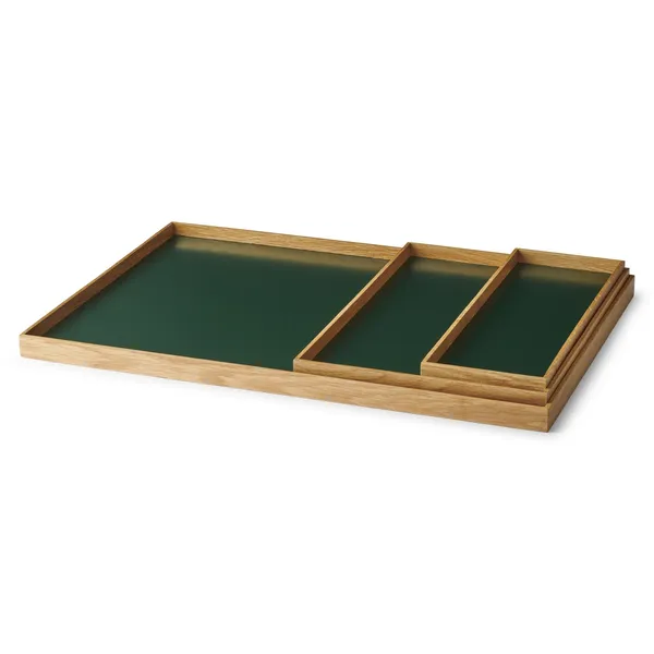 Frame Tray Medium Oak/ Green