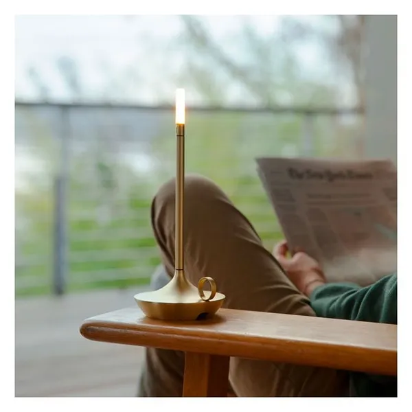 Wick Portable Lamp Brass