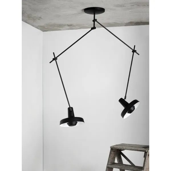 Arigato Loftlampe Dobbelt Lang Sort