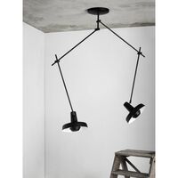 Arigato Loftlampe Dobbelt Lang Sort