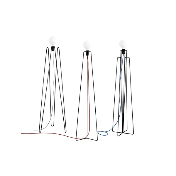 Model 1 Gulvlampe Hvid/Sort