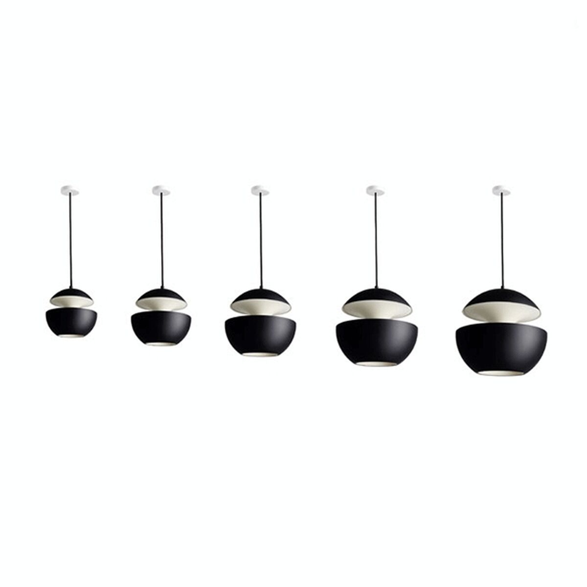 Pendelleuchte Schwarz & Weiß Ø25 cm