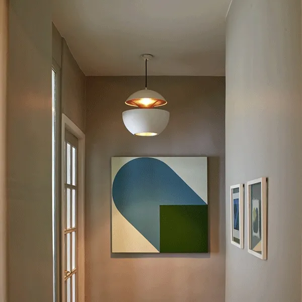 Hanglamp Wit/Koper 25 Cm