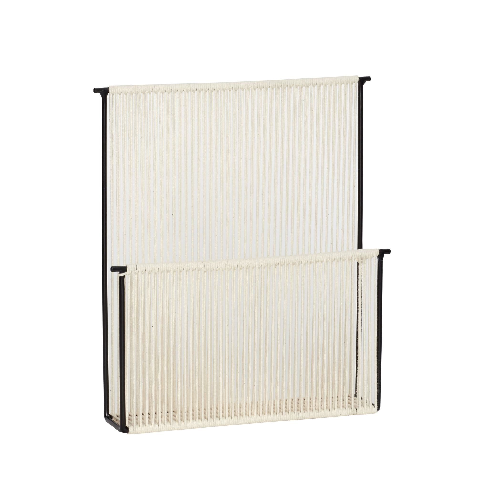 Porte-revues Mural String Noir/ Blanc