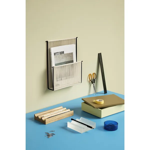 String Wall Magazine Holder Sort/ Hvit