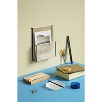 String Wall Magazine Holder Sort/ Hvit