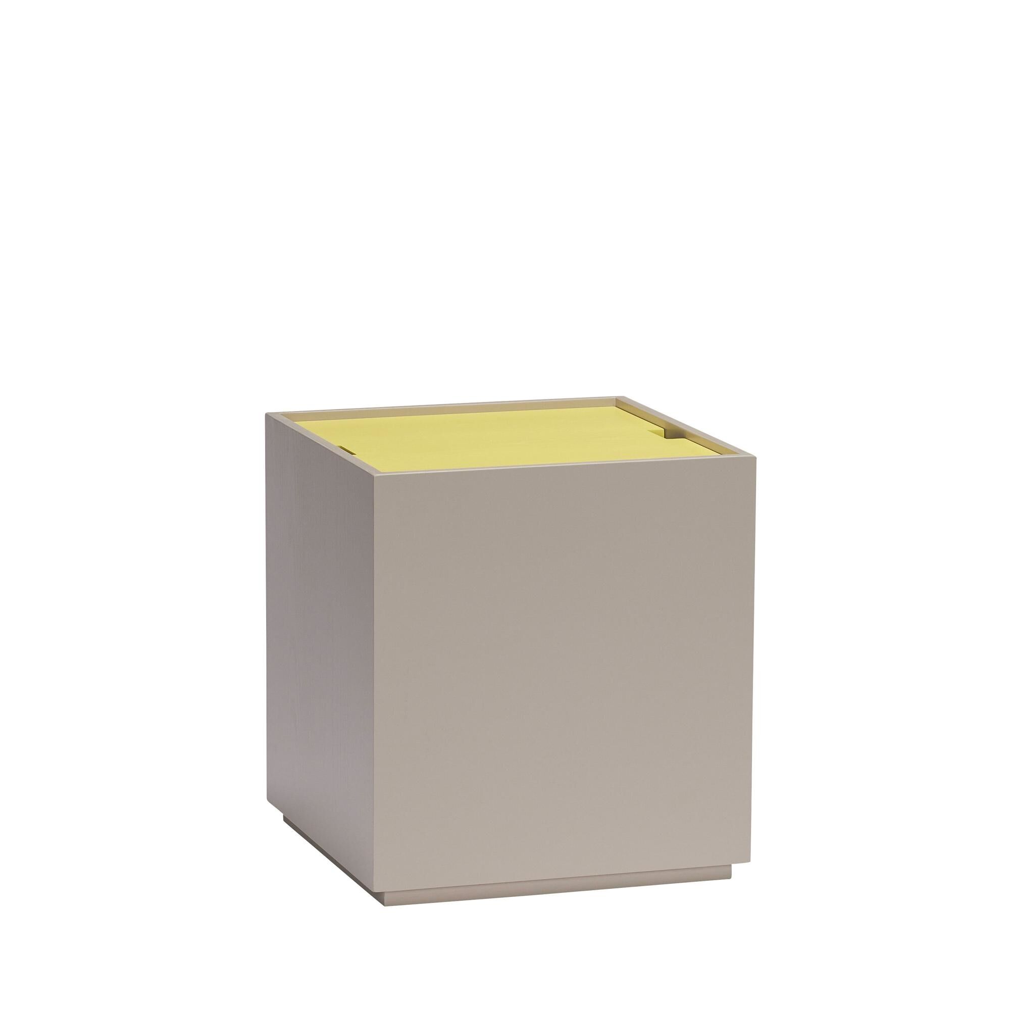 Vault Sidebord/oppbevaringsboks Grå/ Gul