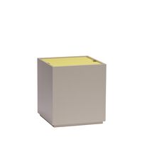 Vault Side Table/Storage Box Gray/ Yellow