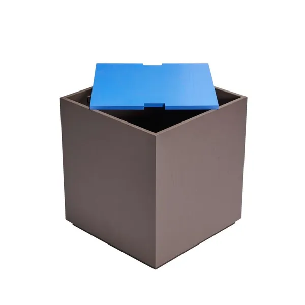 Vault Side table/Storage Box Brown/ Blue