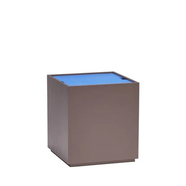 Vault Side table/Storage Box Brown/ Blue