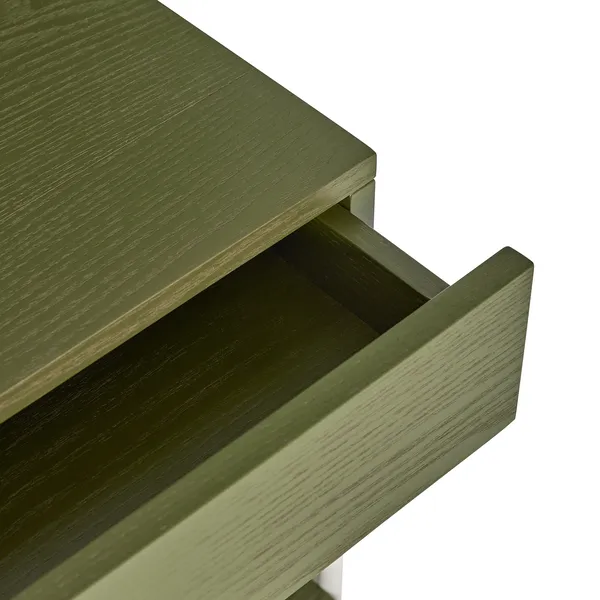 Noir Bedside Table Green/ Off White