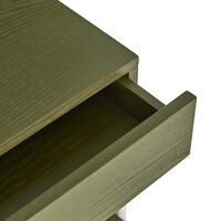 Noir Bedside Table Green/ Off White