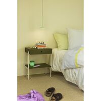 Noir Bedside Table Green/ Off White