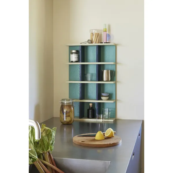 Galaxy Bookcase Turquoise/ Blue/ Gray