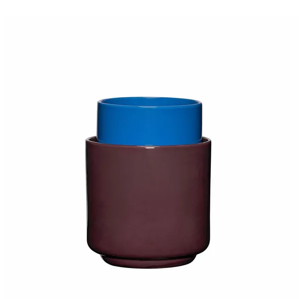 Deux Potte Set of 2 Maroon/ Blue