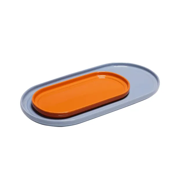 Amare Servierschalen 2er Set Hellblau/ Orange