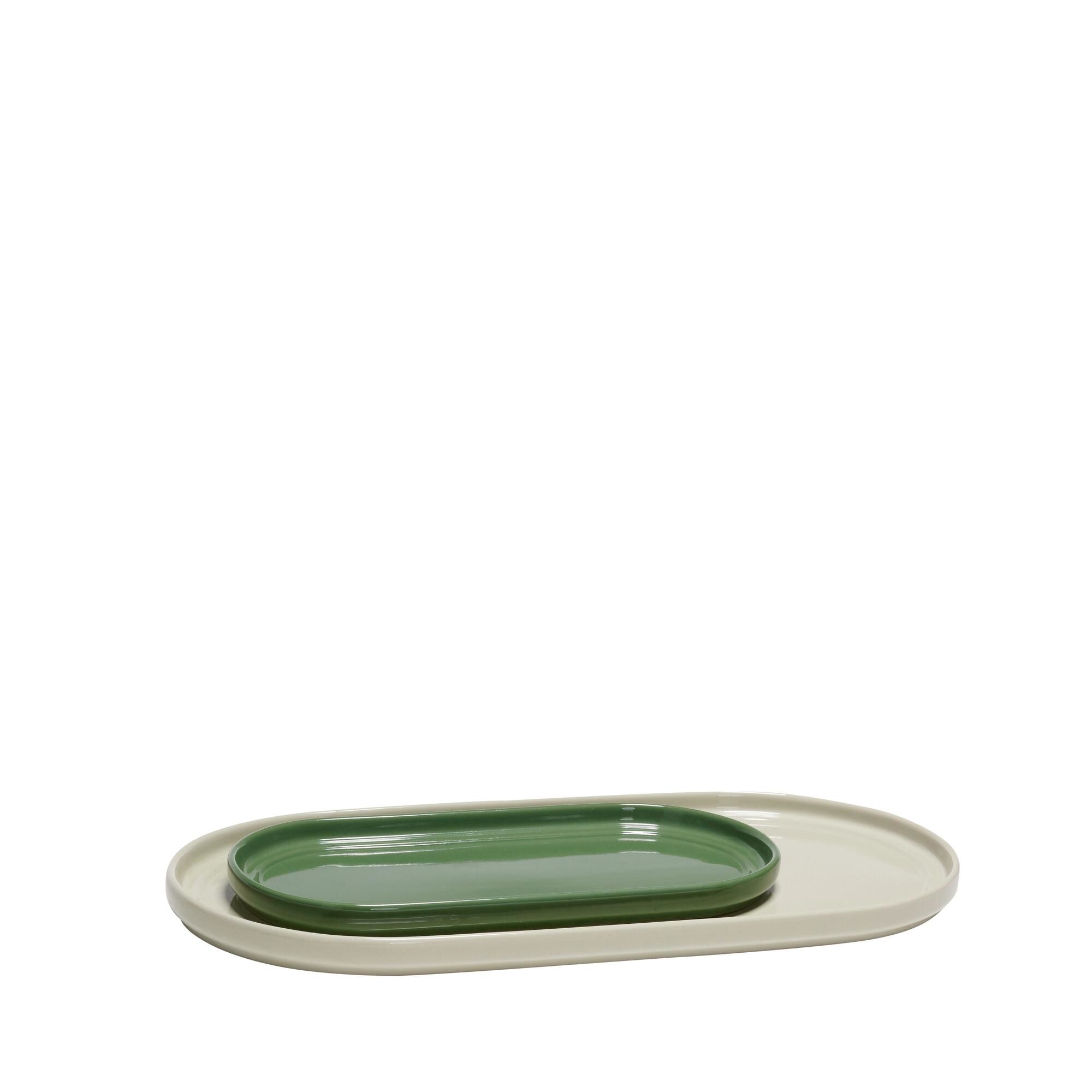 Amare Serveringsfade St af 2 Sand/Grn