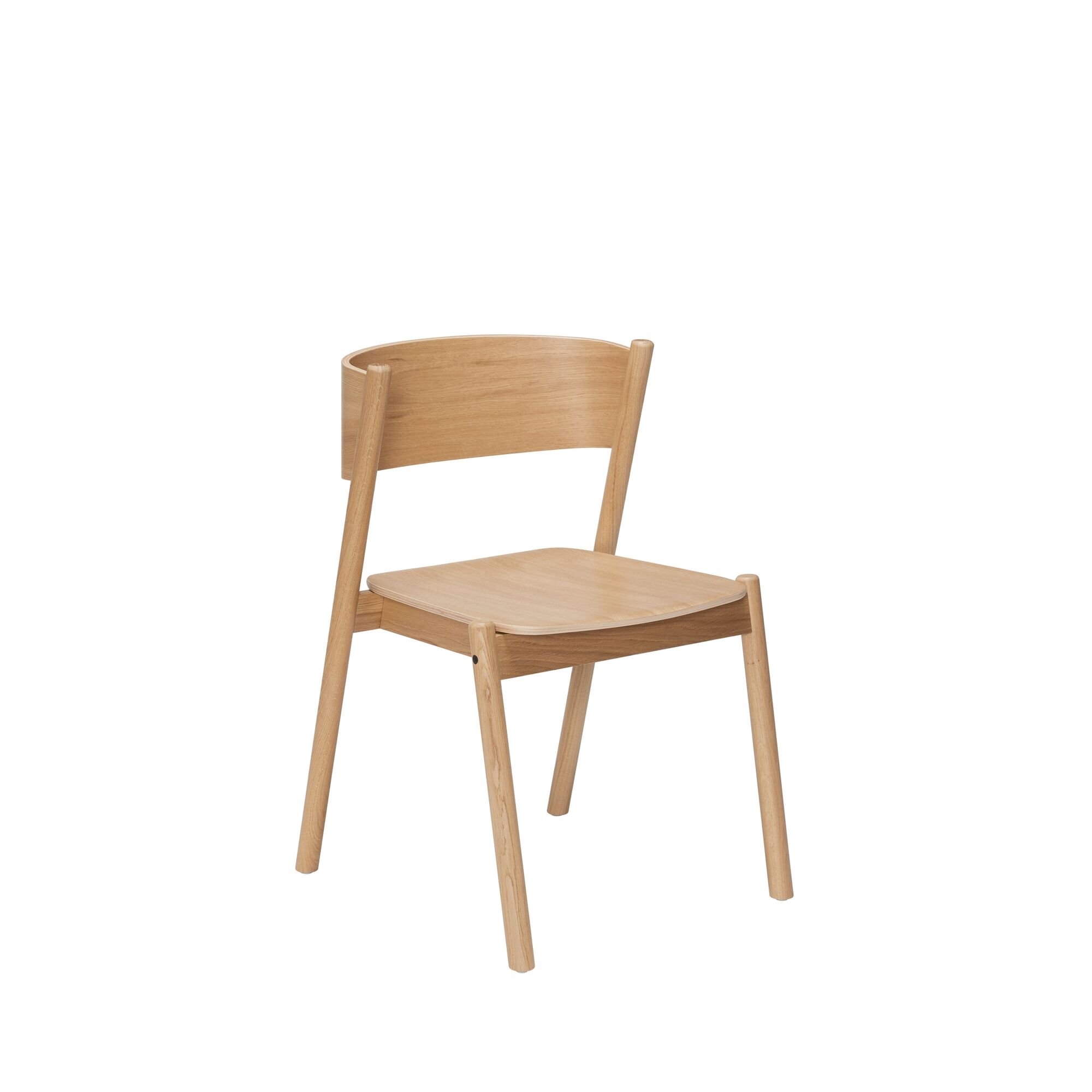 Oblique Chaise de Salle à Manger Naturel
