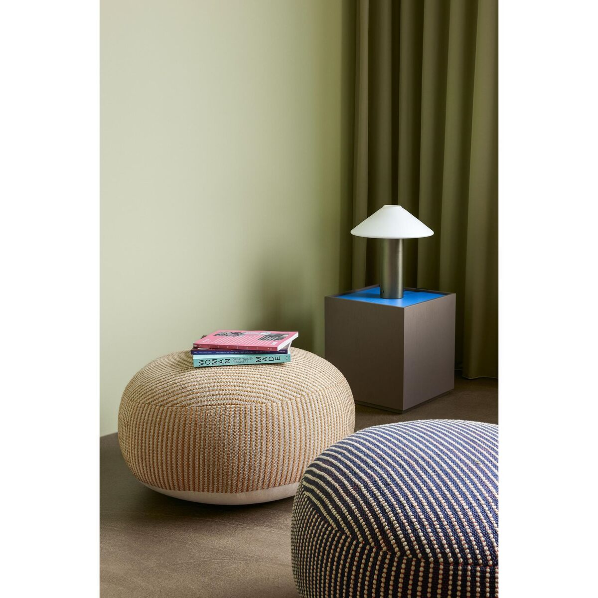 Mochi Pouf Sand/ Multi-coloured