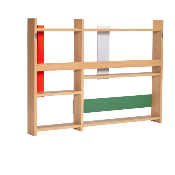 Arki Wall shelf/Magazine Holder Natural/Multi-coloured