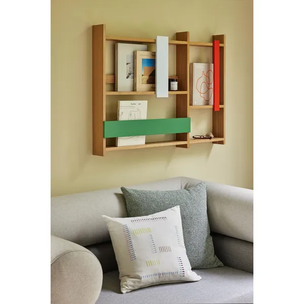 Arki Wall shelf/Magazine Holder Natural/Multi-coloured
