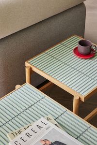 Tile Side Table Mint/ Nature