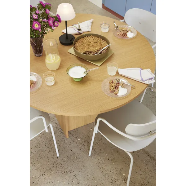 Straight Dining Table Round Nature