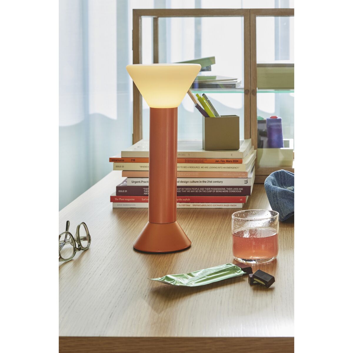 Flash Tragbare Lampe Metallic Orange