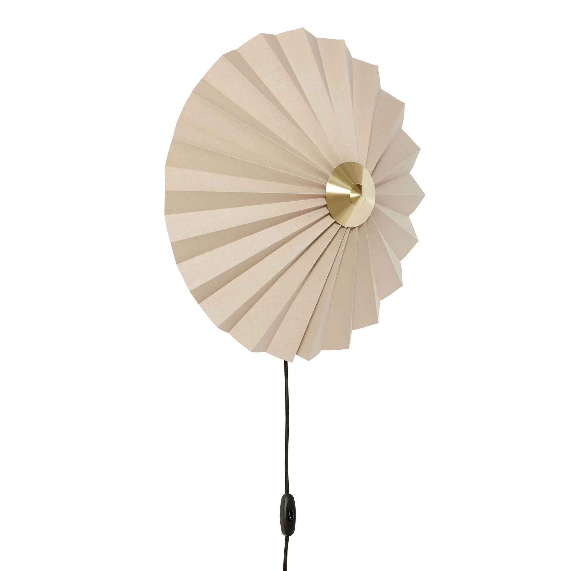 Pliss V&auml;gglampa Beige