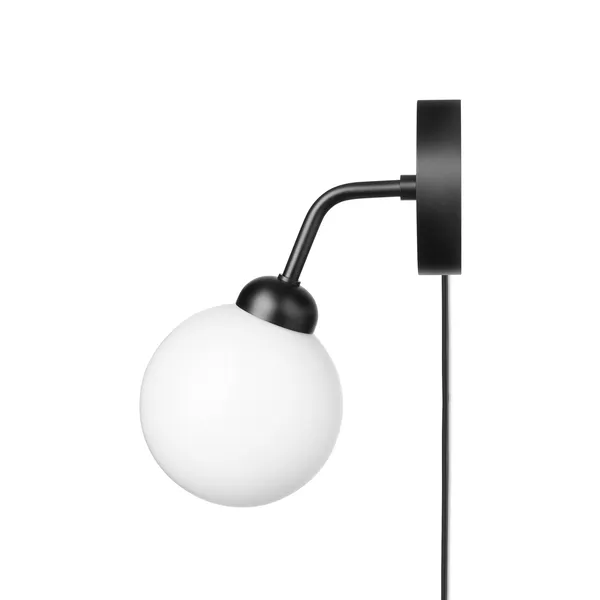 Apiales Wandleuchte Satinschwarz Mit Kabel