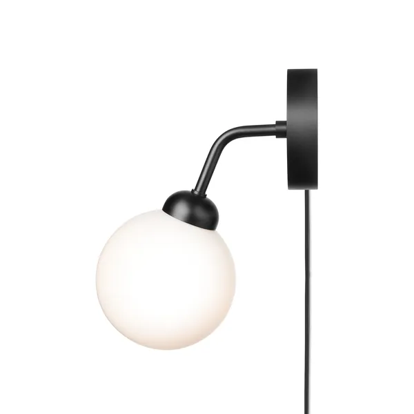 Apiales Wandleuchte Satinschwarz Mit Kabel