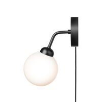 Apiales Wandleuchte Satinschwarz Mit Kabel