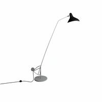 Mantis BS1 B Gray- Green and Black Floor Lamp Round Base