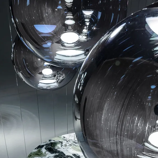 Globe Pendel Krom LED