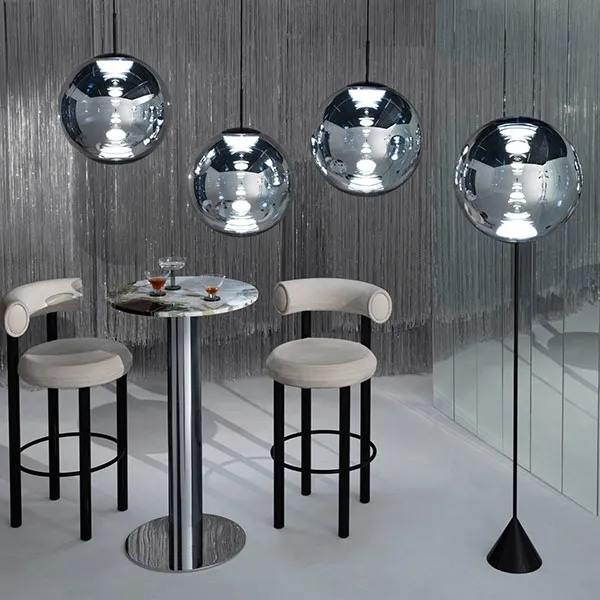 Globe Pendel Krom LED