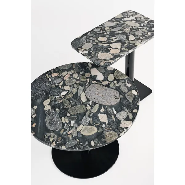 Stone Spisebord Rundt Pebble